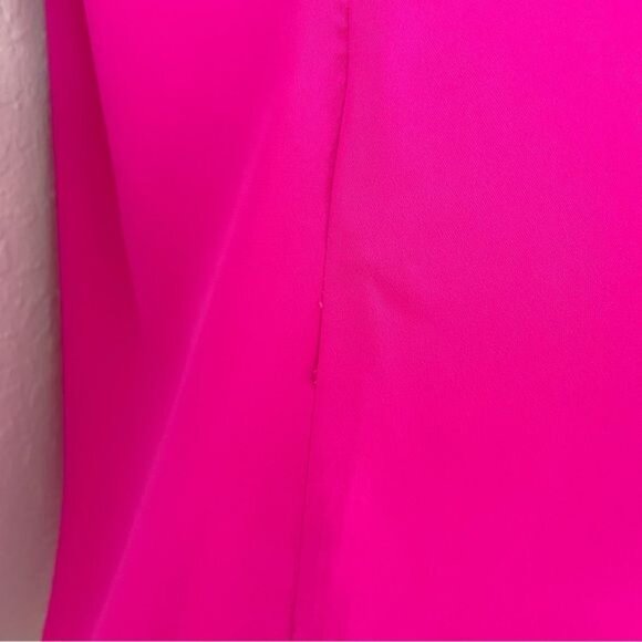 Amanda Uprichard pink fuchsia ruffle top one shoulder mini dress tunic S - Picture 4 of 14